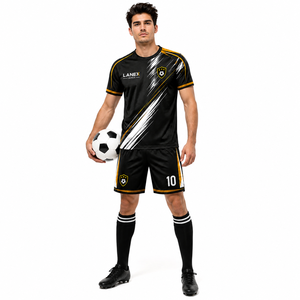 ชุดยูนิฟอร์มทีมฟุตบอลสำหรับเยาวชนและผู้ใหญ่ เสื้อเจอร์ซีย์และกางเกงขาสั้นแห้งเร็ว ระบายอากาศได้ดี เหมาะสำหรับการฝึกซ้อม การแข่งขัน และสโมสร - Product Image 1