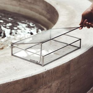Customized Glass Storage Box With Metal Frame For Jewelry Organizers And Storage Use - Product Image 5