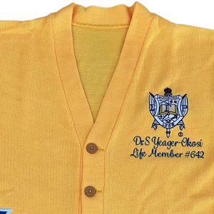 <b>Women</b> Life Member Knit <b>Cardigan</b> Classic <b>Button</b> Front Long Sleeve Sorority Inspired College Casual Fashion Sweater Jacket - Product Image 2