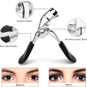 Recourbe-cils en acier inoxydable avec poignée en plastique noir pour maquillage, pinces à recourber les cils, outils de recourbement de cils en gros - Product Image 6