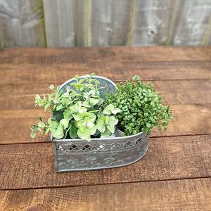 Maceta de Metal galvanizada en forma de corazón, caja de almacenamiento para decoración de jardín y hogar - Product Image 2