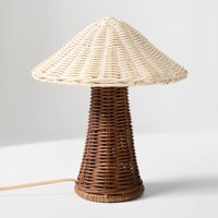 Petite lampe en rotin pour tables de restaurant, lampe de table tressée à la main, prix bas auprès d'un grossiste