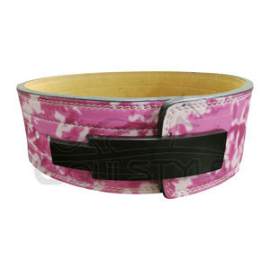 Ceinture de musculation rose pour soulevé de terre, tractions et entraînement, avec support dorsal, conception personnalisée, ceintures de levage de poids à levier OEM - Product Image 1
