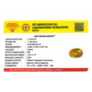 Zafiro Rosa de Corte Ovalado Amarillo de 5.7 Quilates, Gema Suelta para Joyería Fina - Product Image 4