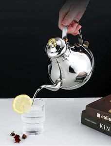 <b>Stainless</b> <b>Steel</b> Eco-Friendly Teas Coffee Pot Lid Elegant Dining Kettle Handle Durable Serving Design Mirror Finish Hotel - Product Image 1