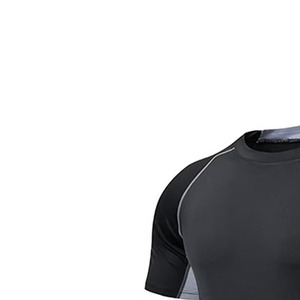 เสื้อคอมเพรสชั่นผู้ชายแบบสั่งทำ แขนสั้น ผ้าถัก ระบายเหงื่อ ยืดหยุ่น เหมาะสำหรับออกกำลังกาย เล่นกีฬา รับผลิตแบบ OEM - Product Image 5