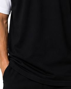Manufacturer Black And <b>White</b> Raglan T Shirt For Men Short Sleeve Crew Neck Cotton <b>Tee</b> Custom Casual Streetwear Color Block Top - Product Image 6