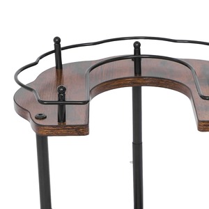 Organisateur de cuisine rustique en bois et métal, parfait pour les épices, les condiments et les essentiels quotidiens, support d'organisation pour pots à épices - Product Image 2