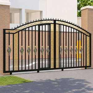 Puertas de Hierro Forjado Ornamentales Personalizadas, Antioxidantes, Diseños de Puertas Metálicas para Exteriores de Villas, para Entrada de Vehículos y Protección de Jardines - Product Image 3