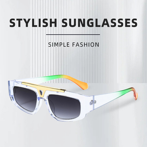 Gafas de Sol Metálicas con Doble Puente y Triángulo Invertido 2025, Montura Estrecha, Diseño Hueco, para Hombre - Product Image 2