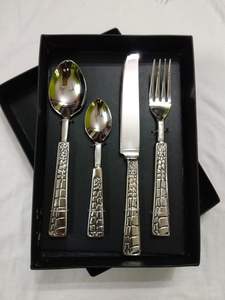 Factory Supply Flatware <b>Set</b> Silver Handmade Wedding Flatware <b>Set</b> Stainless Steel <b>Mirror</b> Polish Dishwasher Safe & Durable - Product Image 3