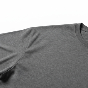 เสื้อยืดทรงบ็อกซี่ผู้ชาย แบบเรียบ โอเวอร์ไซส์ ไหล่ตก สตรีทแวร์ แบรนด์สั่งทำได้ คุณภาพสูง ผ้าคอตตอนหนา - Product Image 5