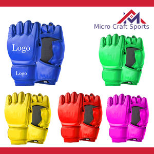 Professional MMA & Boxing <b>Gloves</b> PU Leather Custom Logo Closure Training <b>Gloves</b> Non-Slip Adjustable Wrist Strap Made in Pakistan - Product Image 2