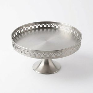 Handmade SS304 <b>Cake</b> <b>Stand</b> 30 cm Brushed Satin Steel Food Safe Weddi Gallery <b>Cake</b> Plate for Home Decor and Hotels - Product Image 1