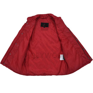 Gilet matelassé rouge pour homme, col montant, fermeture boutonnée, vêtement décontracté d'automne, rembourrage en polyester, veste pour homme - Product Image 6