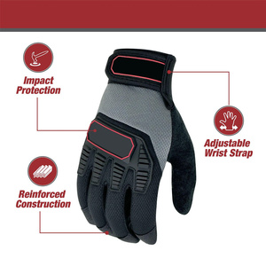 Guantes Mecánicos de Cuero Sintético Resistentes a Impactos con Protección de Goma TPR Antideslizante para Construcción e Industria - Product Image 4