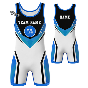 Vente en gros OEM : Singlet de lutte personnalisé pour hommes, en Spandex, personnalisable par sublimation - Product Image 3