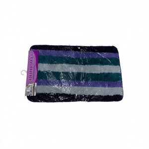 Paquete Mixto de Alfombras de Entrada a Rayas de 50x80cm, Alfombra de Poliéster Flocado, Alfombra Lisa con Mechones, Alfombra para el Hogar, Lavable a Máquina, Instrucciones de Cuidado - Product Image 2