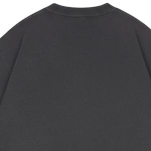 Men Super Heavyweight Blank <b>T</b> <b>Shirt</b> Washed <b>Black</b> Oversized Short Sleeve Cotton Crew Neck <b>Plain</b> Tee Wholesale OEM - Product Image 4