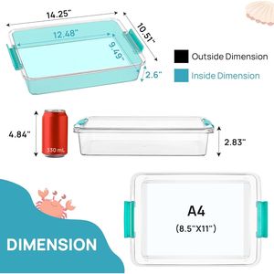 Contenitori di Plastica Trasparente da 6 Qt con Coperchi, Organizzatori Sensoriali per Arti e Mestieri, Contenitori Impilabili per Casa e Ufficio, Cubi di Stoccaggio - Product Image 3
