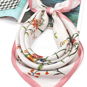 Best Selling Unique Design High Quality All Season Women's <b>Square</b> <b>Scarf</b> Silk Screen Printed Elegant Casual Use - Product Image 3