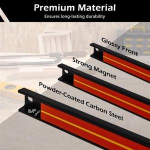 6 Pack Red Magnetic Carbon Steel Tool Organizer Strips Clutter-Free Workspace Solution - Product Image 6