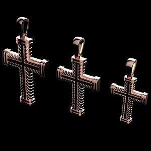 Colgante de Cruz Sencilla en Plata 925 Bañada en Oro de 14K, Collar Hip Hop con Diamante Moissanita, Fe que Nunca se Desvanece - Product Image 2