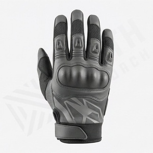 Customized Ergonomic Full Finger PU Windproof Safety Motorbike Gear for Men Women Strong Palm <b>Grip</b> Design Outdoor Riding Top - Product Image 2