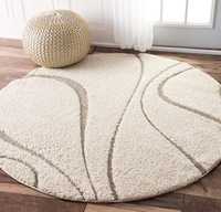 Tapis en microfibre Celestial Shaggy à poils moyens, tufté à la main - Doux, moelleux, antidérapant, résistant aux taches, style moderne, lavable en machine
