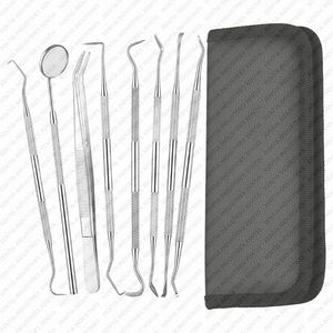 Ensemble d'outils d'hygiène dentaire de qualité supérieure, 8 pièces, grattoir à dents, cure-dent, nettoyeur de fil dentaire, instruments de soins bucco-dentaires, CE ISO - Product Image 2