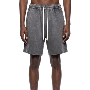 Streetwear <b>Men's</b> Custom Casual Acid Washed Heavyweight Drawstring distressed <b>long</b> Cotton Ripped Sweat <b>Shorts</b> for <b>Men</b> - Product Image 6