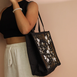Sac fourre-tout durable et personnalisé à rayures perlées, sacs en perles acryliques faits à la main et colorés, faciles à transporter - Product Image 3