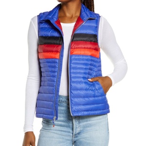 Vestes décontractées ultra-légères à col montant, gilet tricoté respirant et écologique, fermeture éclair, coupe-vent, rembourrage matelassé pour femme - Product Image 1
