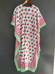 Women's Comfortable Cotton <b>Kaftan</b> Long Sleepwear for Summer Autumn Spring Evening Lightweight Gowns for Party & Resort Wear - Product Image 3