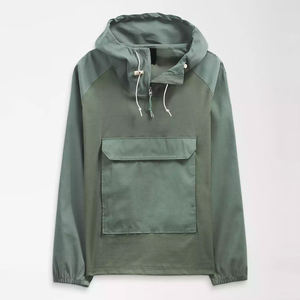 Custom <b>Pullover</b> Hooded Windbreaker <b>Jacket</b> <b>Men</b> Breathable Waterproof Outdoor Anorak <b>Jacket</b> Lightweight Windproof Polyester Nylon - Product Image 3