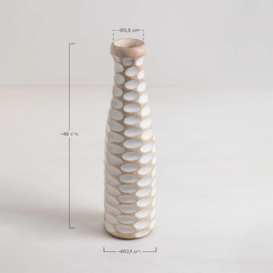 Estante Decorativo de Madera Tallada con Diseño Artístico, Florero de Madera de Mango, Macetas Decorativas, Decoración de Oficina, Adorno Artesanal para Mesa - Product Image 6