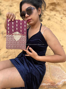 Nuevo Real hecho a mano Banarasi Sari tela seguro hilo cierre diario Vintage vibrante colorido cubierta sin forro reciclado hoja diario - Product Image 2