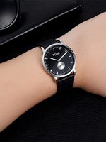 Montres à quartz romantiques pour couples TOMI T072 T073, boîtier en alliage de luxe, bracelet en cuir, montre pour cadeau, montres pour amoureux, montres pour affaires