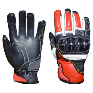 Anti <b>Slip</b> High Quality Fabric <b>Full</b> Finger Leather Motorbike Cycling Sports Hand Protection Motorbike Gloves - Product Image 1