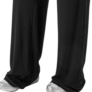 Pantalones de Yoga Anchos Negros para Mujer, Cintura Alta, Elásticos, Transpirables, para Fitness, Ejercicio, Ropa Deportiva, Cómodos - Product Image 6