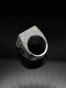 Luxury Iced Out BIKK Statement <b>Ring</b> Moissanite Diamond Hip Hop Micro Pave <b>Chunky</b> Fashion Jewelry Gift Style - Product Image 3