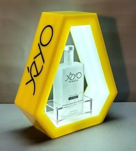 Premium Modern Small Wine <b>Floating</b> Stand for Acrylic Rack Glossy Finish Single Bottles Compact Elegant Display - Product Image 1
