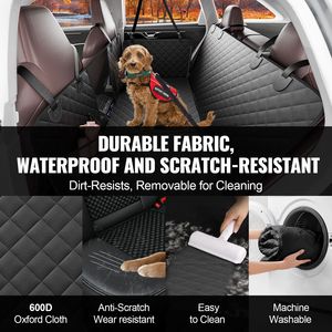 Coprisedile per Cani 132x63 cm con Fondo Rigido in Tessuto Oxford, Estensore per Sedile Posteriore, Amaca e Letto di Supporto per Viaggi in Auto - Product Image 5