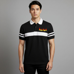 Camiseta Polo para Hombre, 100% Algodón, Lavado Ácido, con Logotipo Personalizado, Estilo Urbano, Corte Ajustado, Transpirable, Artículo en Oferta - Product Image 4