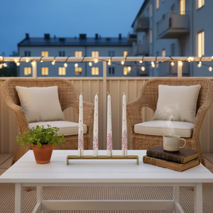 Juego de 4 Velas Cónicas de Cera de Soja y Parafina Hechas a Mano con Aroma a Lavanda, sin Humo, Elegancia Flor de Cerezo, para Decoración Navideña de Invierno - Product Image 3