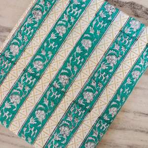 Tela de Algodón Cambray Estampada a Bloques 60x60, Tela de Algodón con Estampado Tradicional Jaipuri - Product Image 1