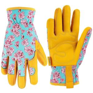 Gants de jardinage 2025 en cuir vert clair, imperméables, résistants à la chaleur, pour droitiers, entièrement résistants aux coupures, avec poignées et compatibles écran tactile - Product Image 1