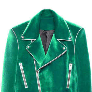 Veste de costume élégante en velours unisexe, col montant, design moderne, hiver, classique, formelle, logo frontal - Product Image 4