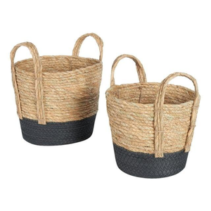 Panier à linge en jonc de mer et jute tressé fait main, le plus vendu, durable, respirant, imperméable, décoration naturelle pour la maison - Product Image 2