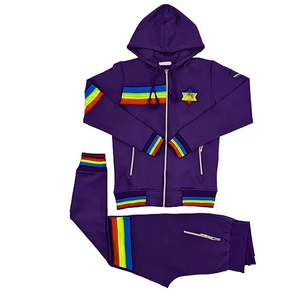Ensemble de survêtement de jogging en polyester imprimé au design moderne, en tissu doux et confortable, idéal pour le quotidien, l'entraînement et la course à pied - Product Image 1